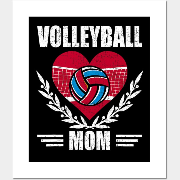 Volleyball Mom Coach Player Wall Art by jadolomadolo